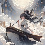 筝声细雨地云丝丨思韵万般绘绘梦乡